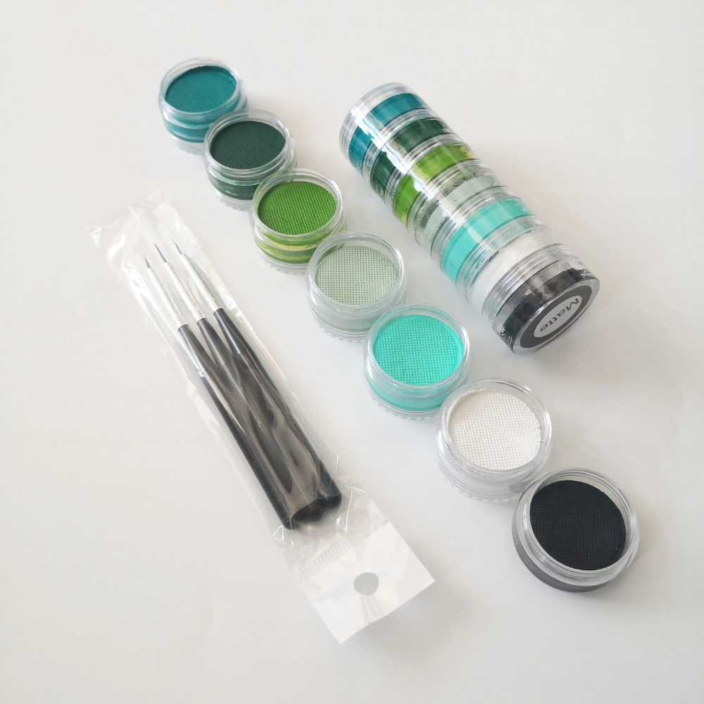 Kit de peinture corporelle arc-en-ciel Split Cake — Palette de pigments solubles dans l'eau
