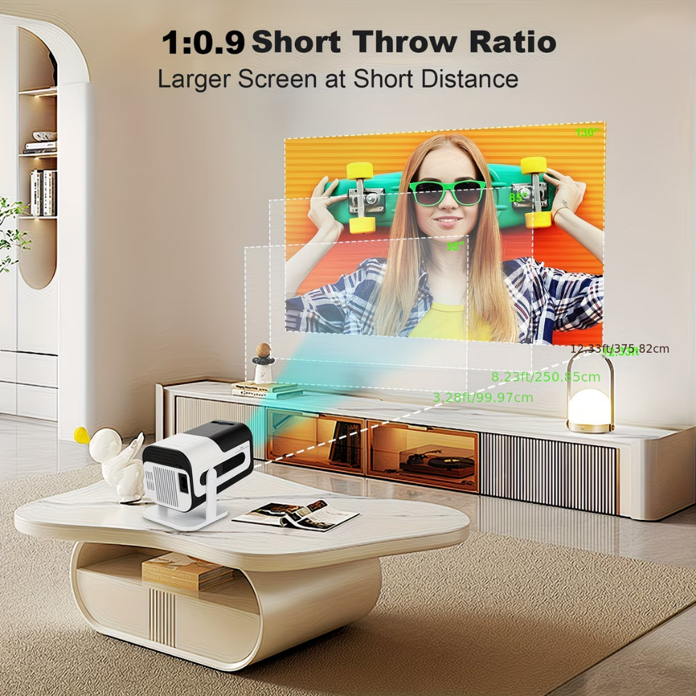 Kompaktní WiFi Bluetooth LCD projektor - nativní rozlišení 720p, 300 ANSI lumenů, vstup 1080p