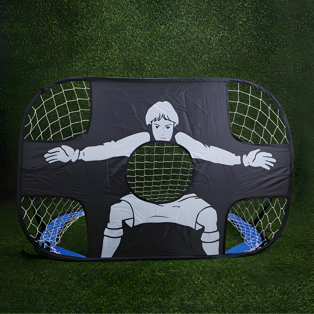 Zusammenklappbares tragbares Fußballtor - kompakter Kickback-Rebounder mit Zielnetz