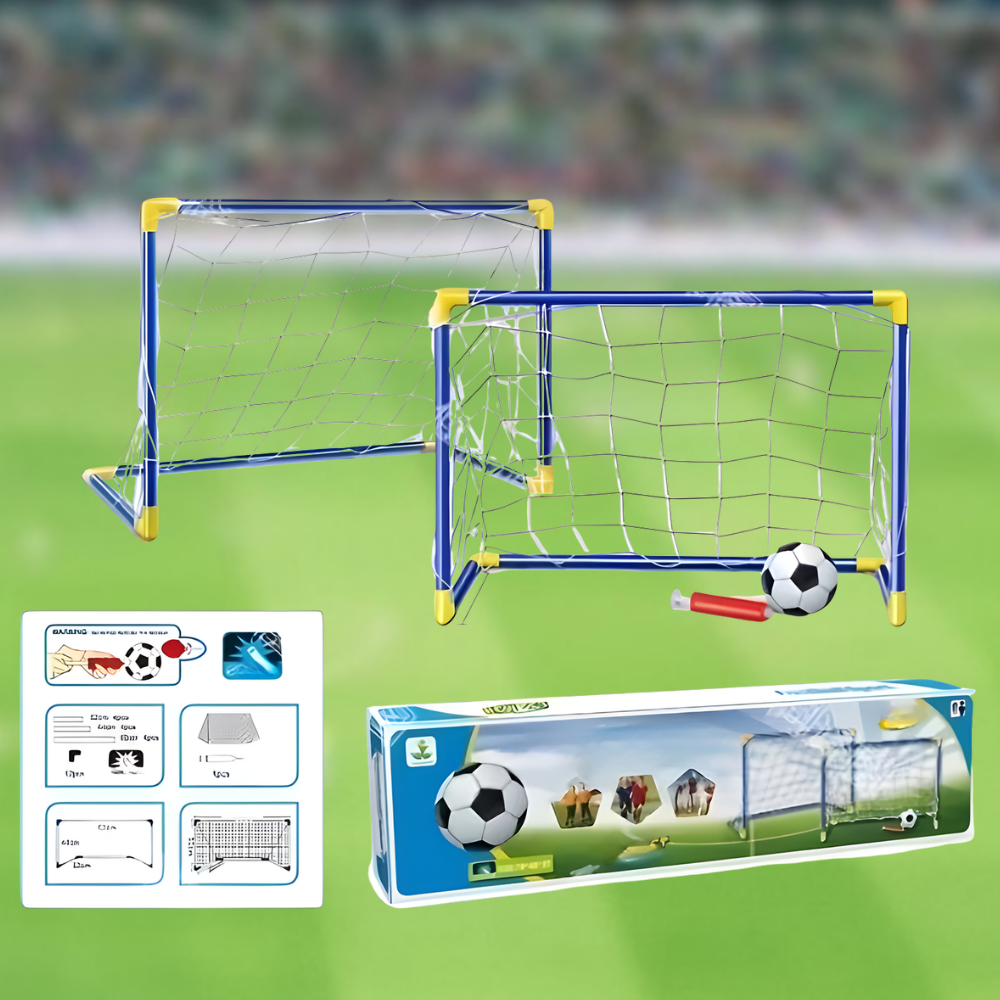Kit compatto per porta da calcio per bambini - rete da allenamento portatile, a partire da 3 anni