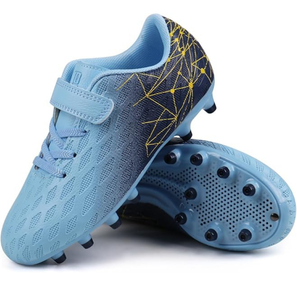 Langlebige Fußballschuhe für Kinder - Verstärktes Synthetik-Obermaterial, strategisches Profil für optimale Traktion