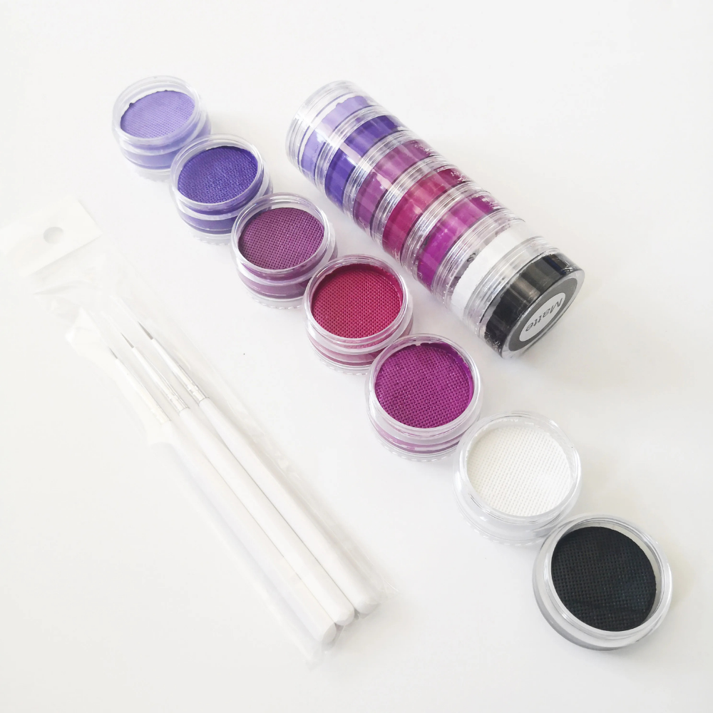 Kit de peinture corporelle arc-en-ciel Split Cake — Palette de pigments solubles dans l'eau