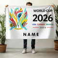 Banner de perete cu steagul Mexicului - nume și stemă personalizate