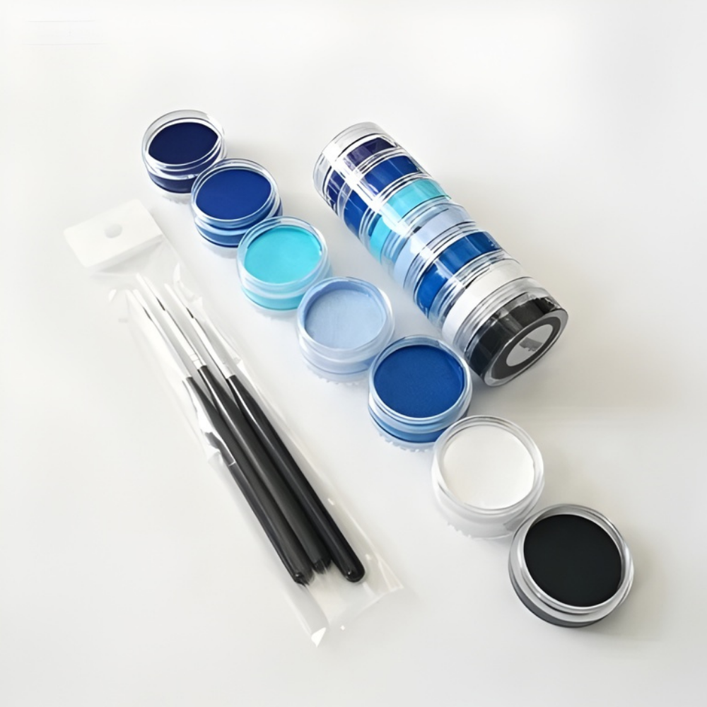 Kit de peinture corporelle arc-en-ciel Split Cake — Palette de pigments solubles dans l'eau