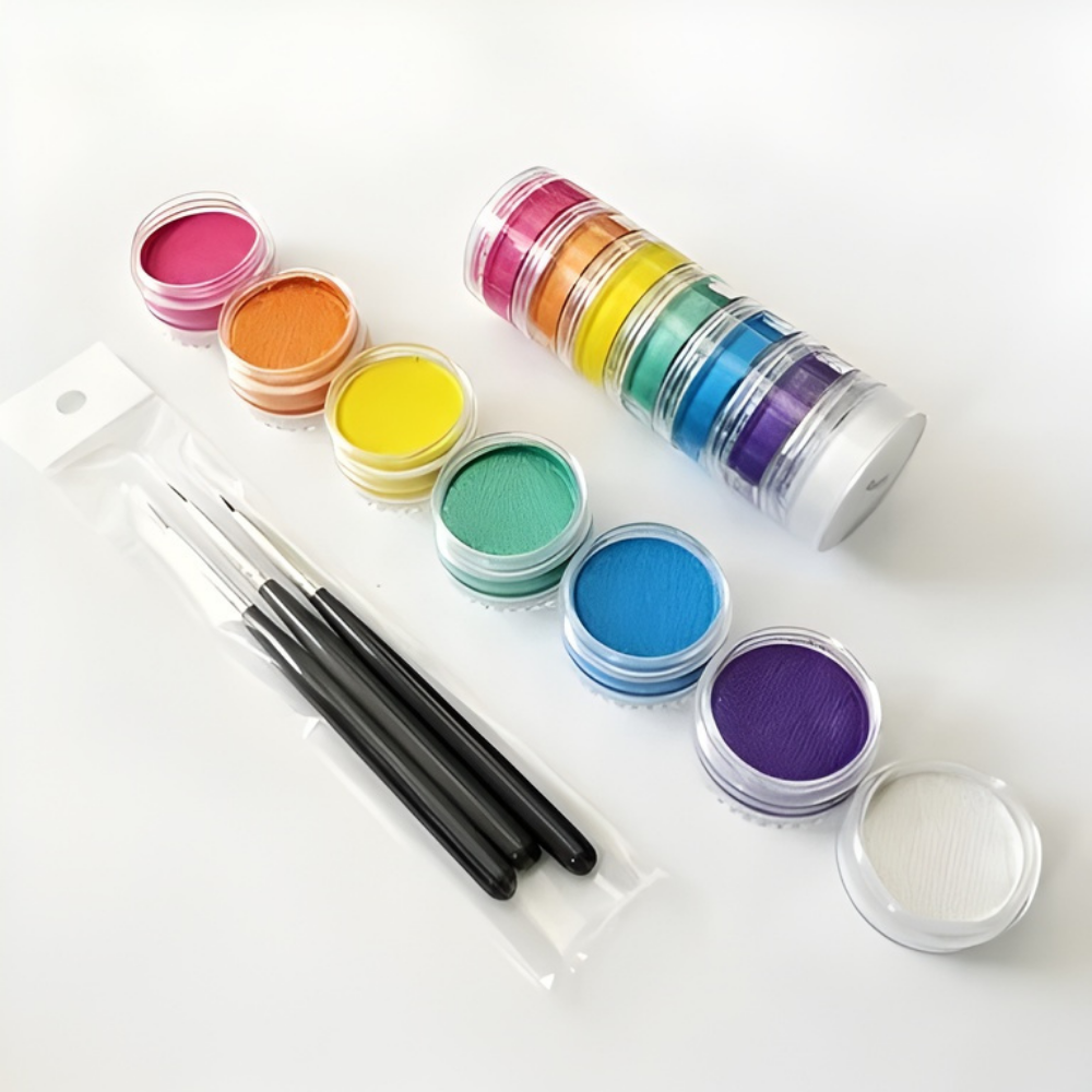 Kit de peinture corporelle arc-en-ciel Split Cake — Palette de pigments solubles dans l'eau