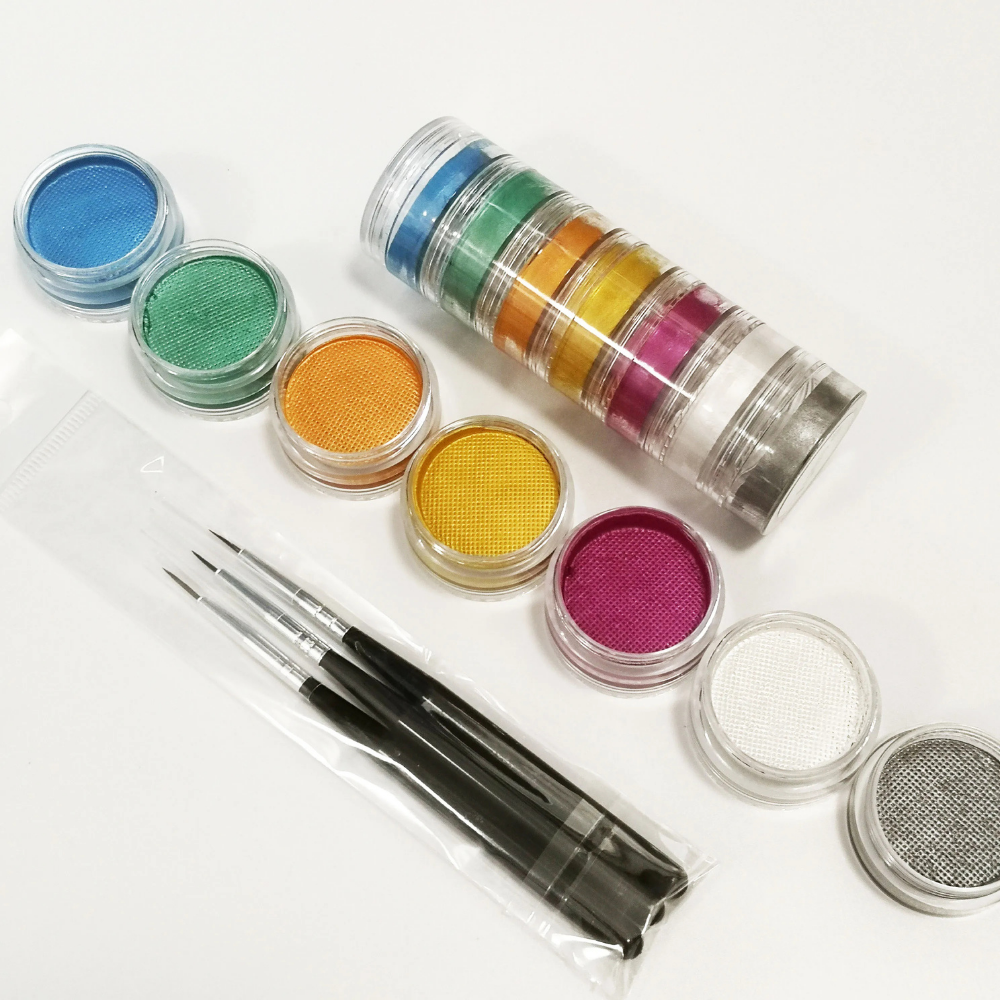 Kit de peinture corporelle arc-en-ciel Split Cake — Palette de pigments solubles dans l'eau