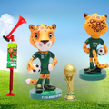 2-Piece Air Horn Kit — Integrated Megaphone Projector And Sculpted Mascot Figurine