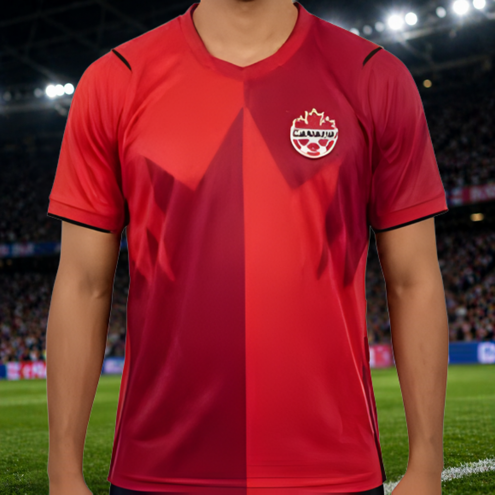 Maglia da calcio Canada Coppa del Mondo 2026 ad asciugatura rapida — Tessuto leggero traspirante che allontana l'umidità