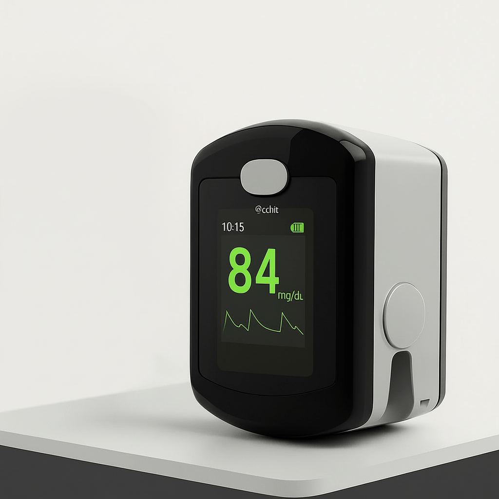Ikke-invasivt pulsoksymeter for fingertuppen — måler oksygenmetning i blodet og puls