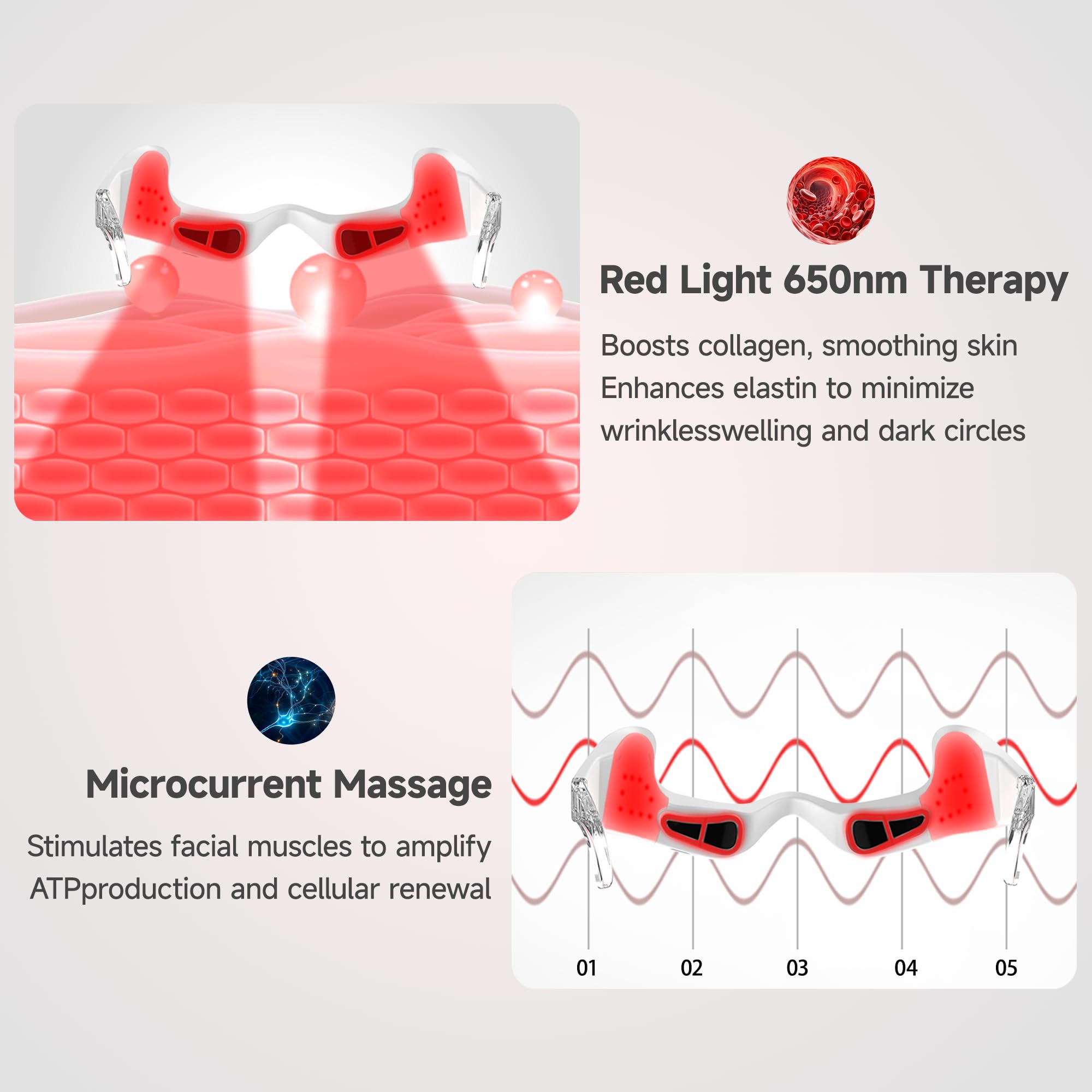 Hands-Free Light Massager for Tired Eyes and Daily Radiance
