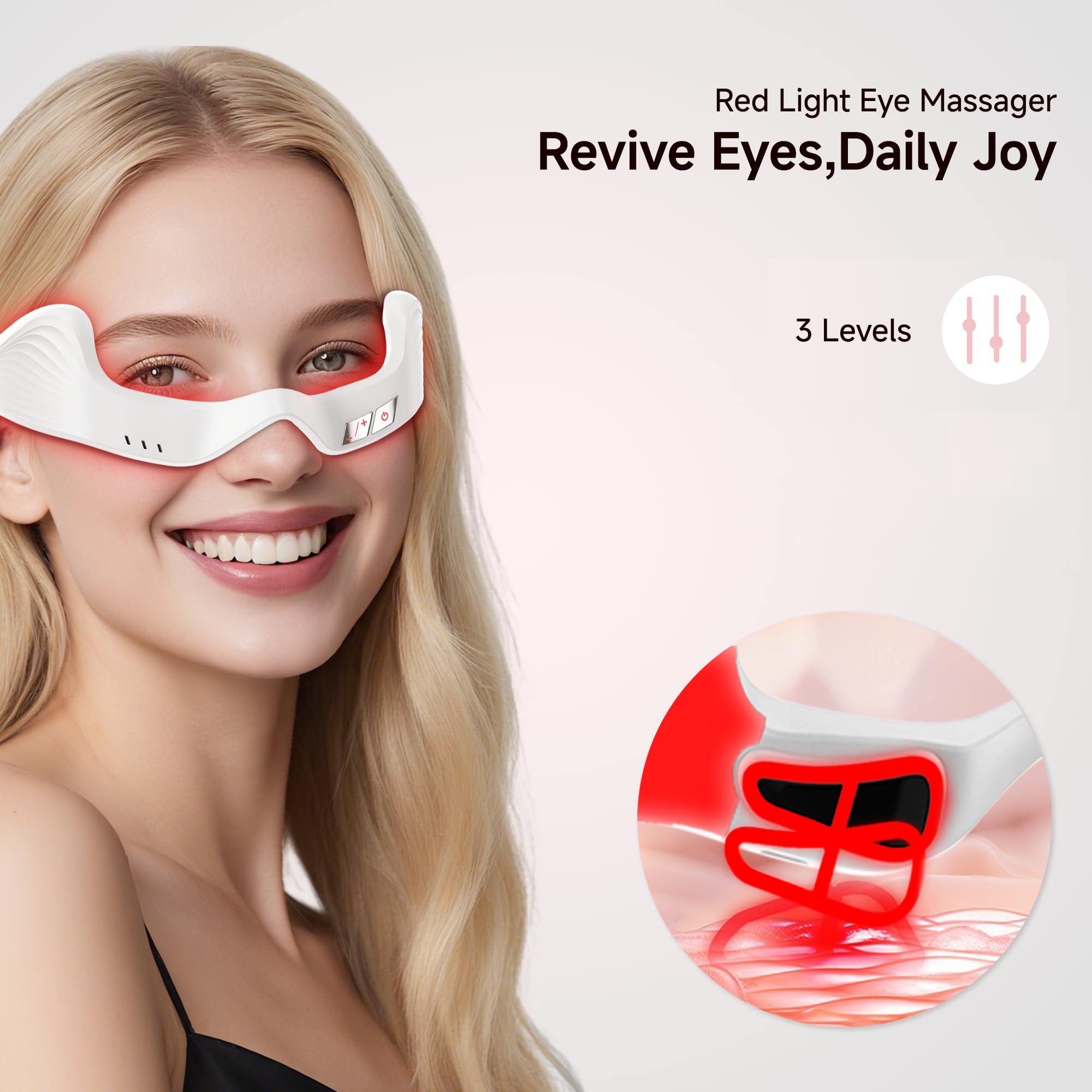 Hands-Free Light Massager for Tired Eyes and Daily Radiance