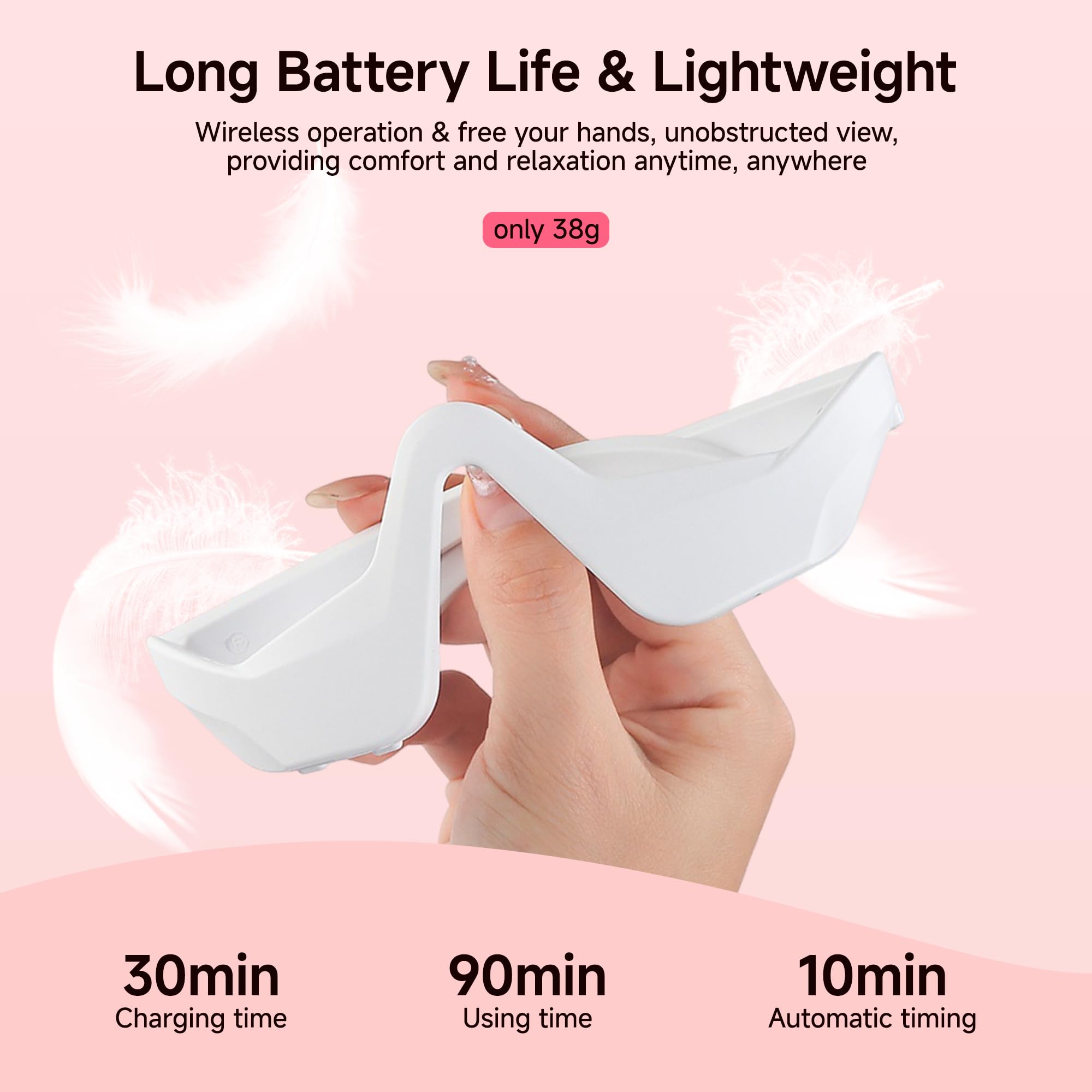 LED Eye Massager for Puffiness, Dark Circles and Smoother-Looking Skin
