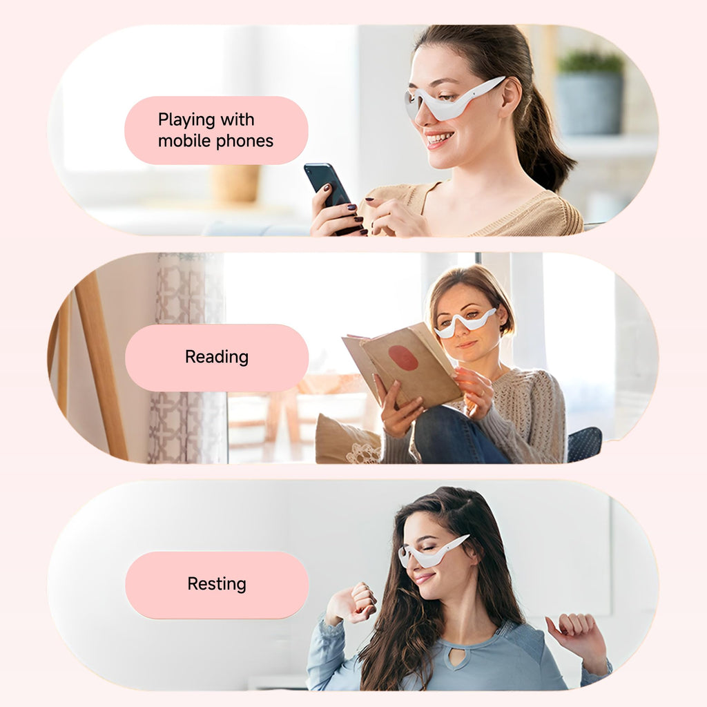 LED Eye Massager for Puffiness, Dark Circles and Smoother-Looking Skin