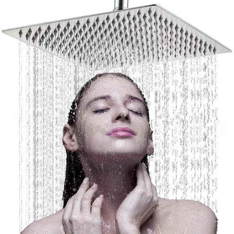 Soffione Doccia a Pioggia da Soffitto - 16 Pollici con Filtro - Design Ultra Sottile | meowbutter