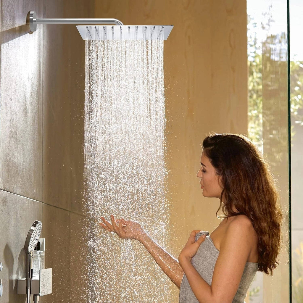 Soffione Doccia a Pioggia da Soffitto - 16 Pollici con Filtro - Design Ultra Sottile | meowbutter