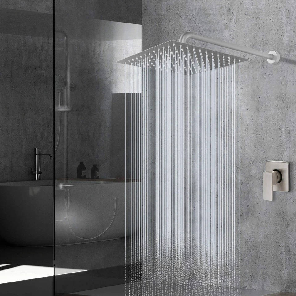Soffione Doccia a Pioggia da Soffitto - 16 Pollici con Filtro - Design Ultra Sottile | meowbutter