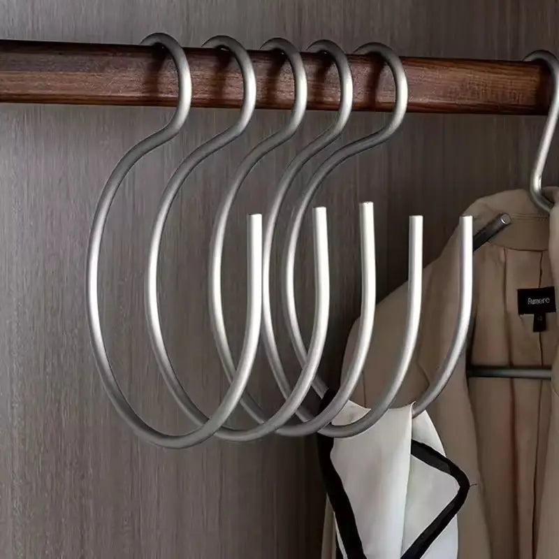 Multipurpose Aluminium S-Shaped Hooks Matte Finish, 5-Piece Set