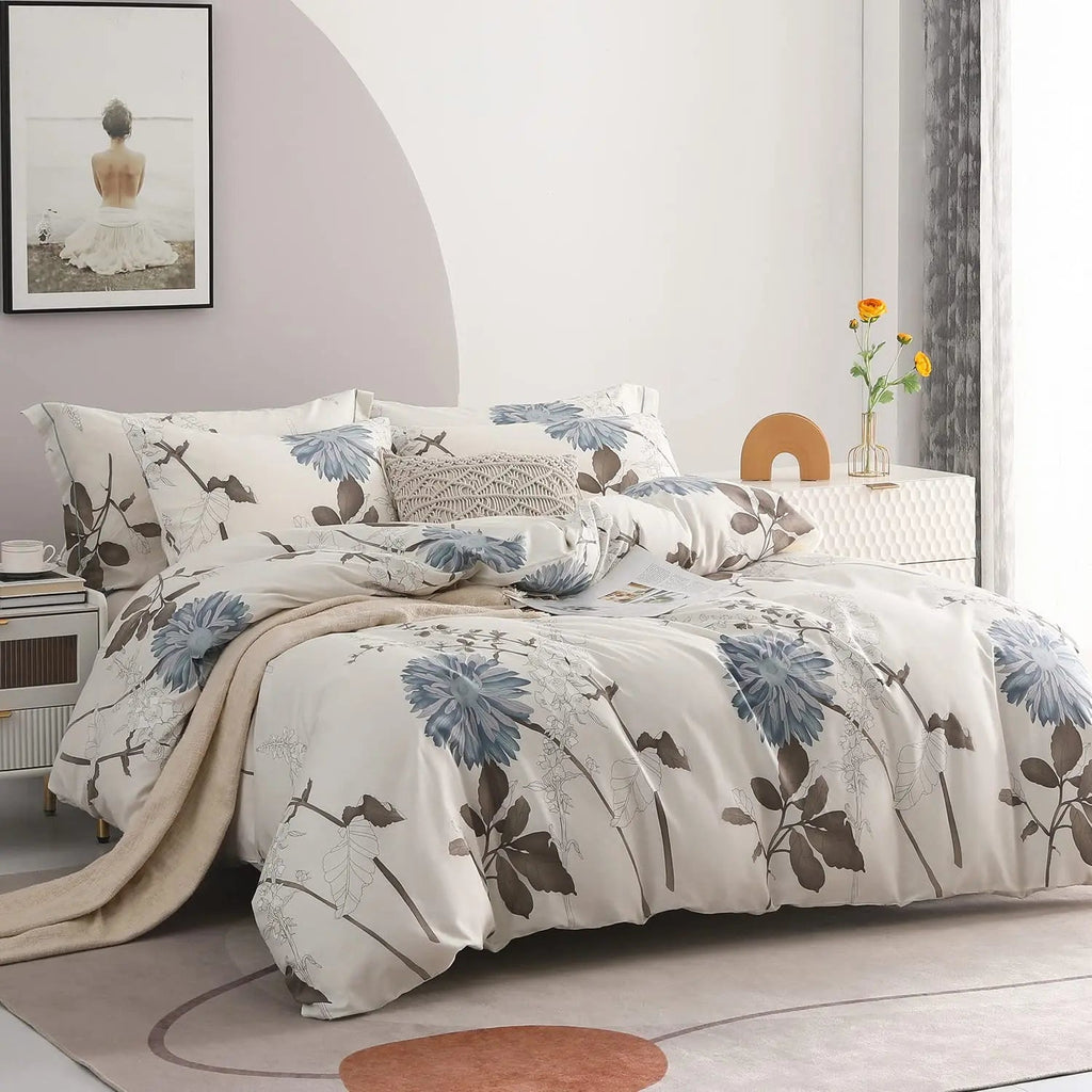 Luxe Botanical Floral 4-Piece Bedding Set