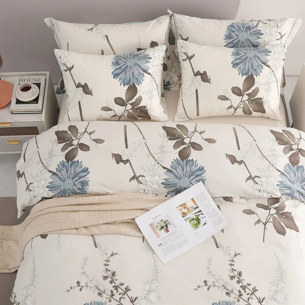 Luxe Botanical Floral 4-Piece Bedding Set
