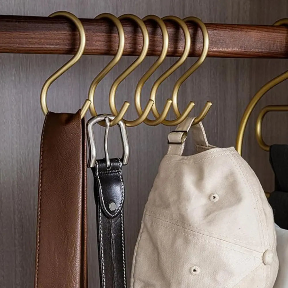 Multipurpose Aluminium S-Shaped Hooks Matte Finish, 5-Piece Set