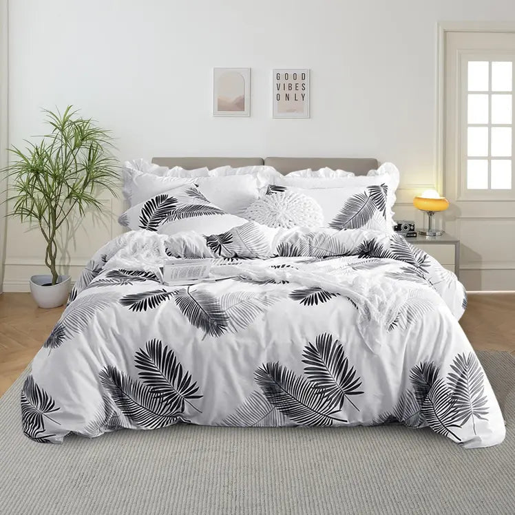 Luxe Botanical Floral 4-Piece Bedding Set