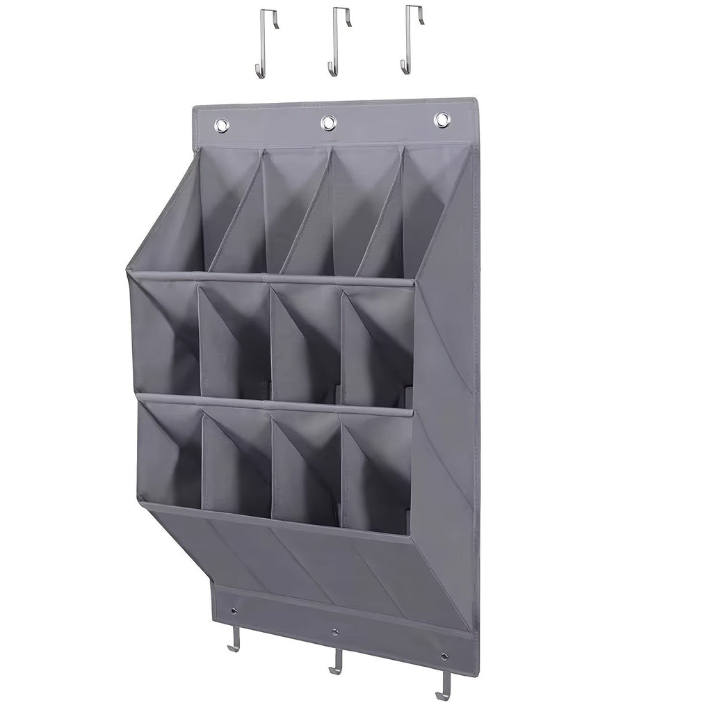 Over Door Shoe Organizer With Multiple Pockets For Shoes And Accessories
