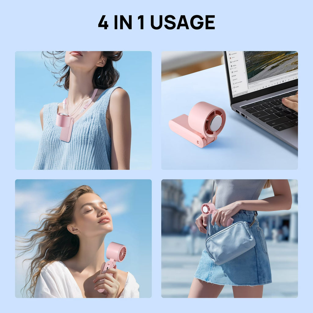 Ice Cooler Handheld Turbo Fan For Travel And Daily Use
