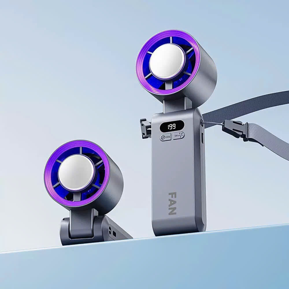 Ice Cooler Handheld Turbo Fan For Travel And Daily Use