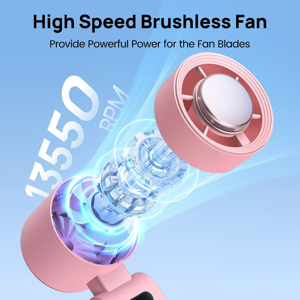 Ice Cooler Handheld Turbo Fan For Travel And Daily Use
