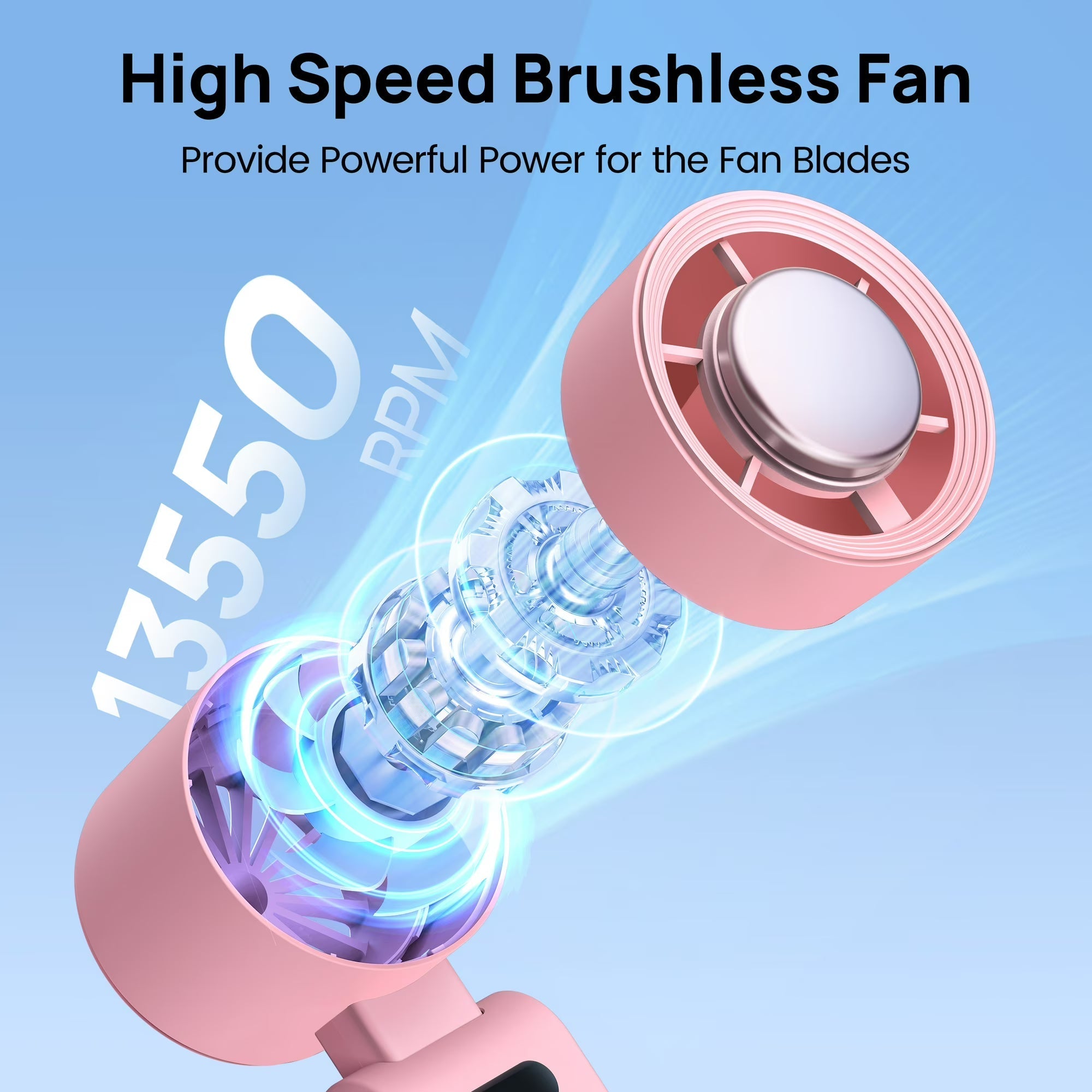 Ice Cooler Handheld Turbo Fan For Travel And Daily Use