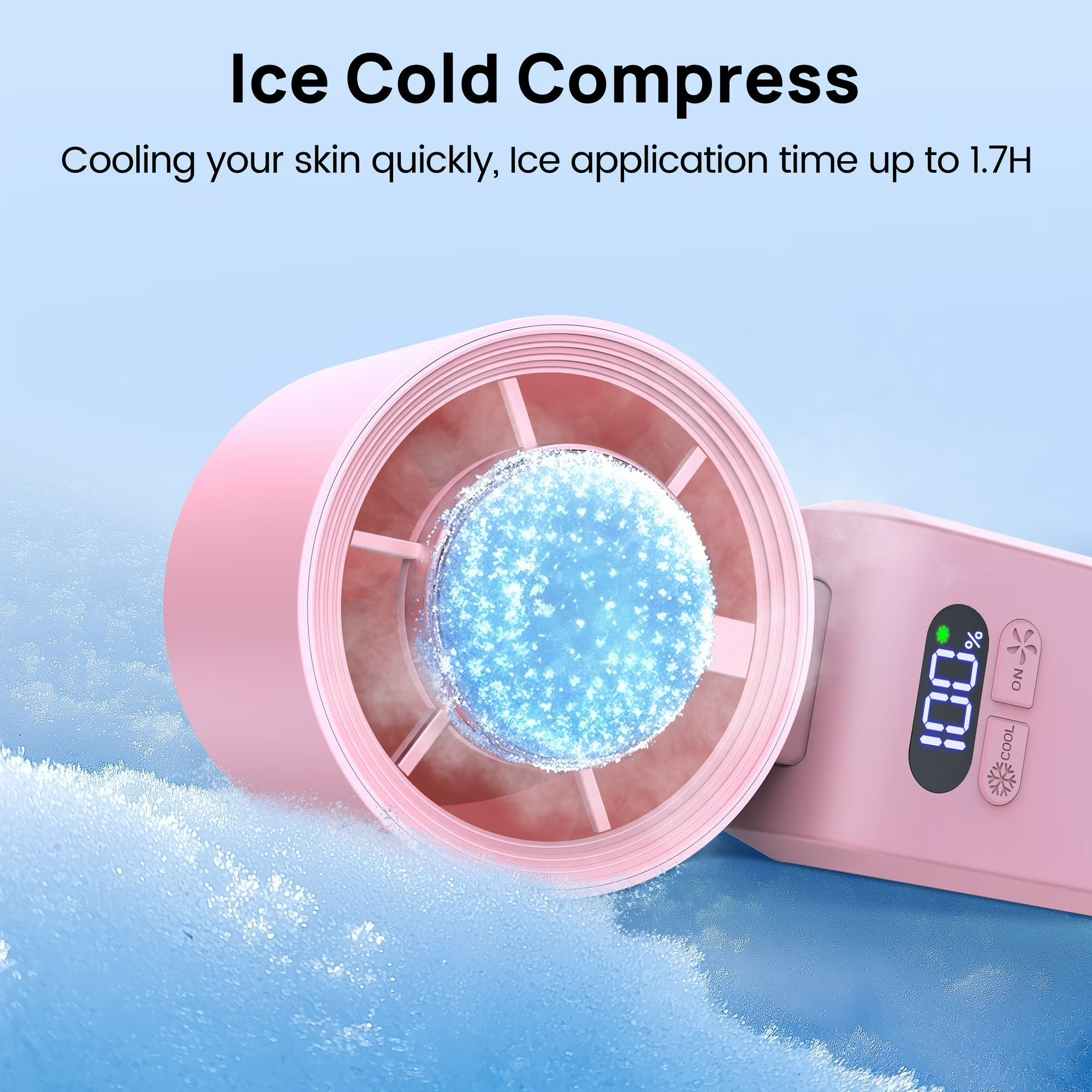 Ice Cooler Handheld Turbo Fan For Travel And Daily Use