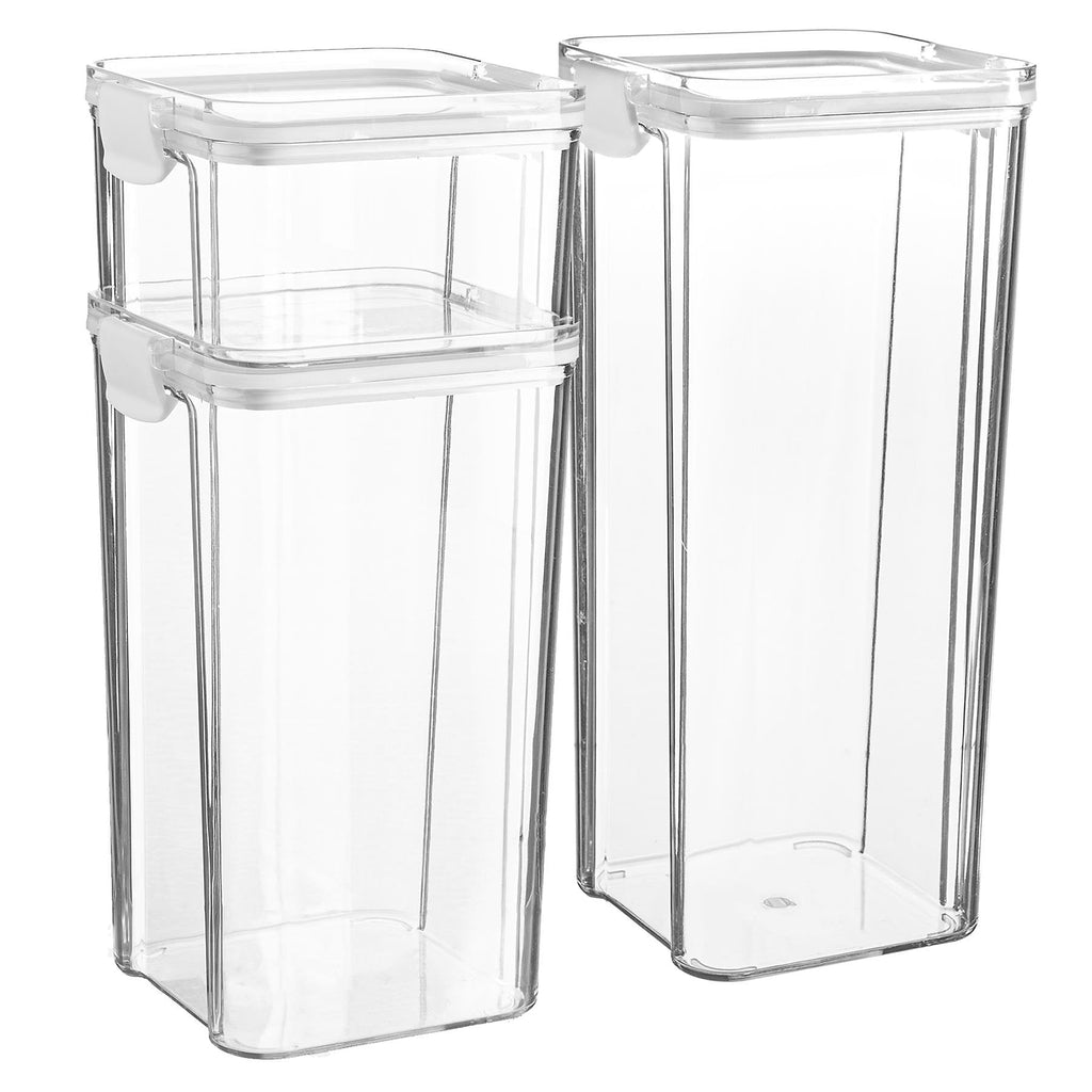 Stabelbare lufttætte opbevaringsglas til madvarer til spisekammerorganisering, 1 stk.