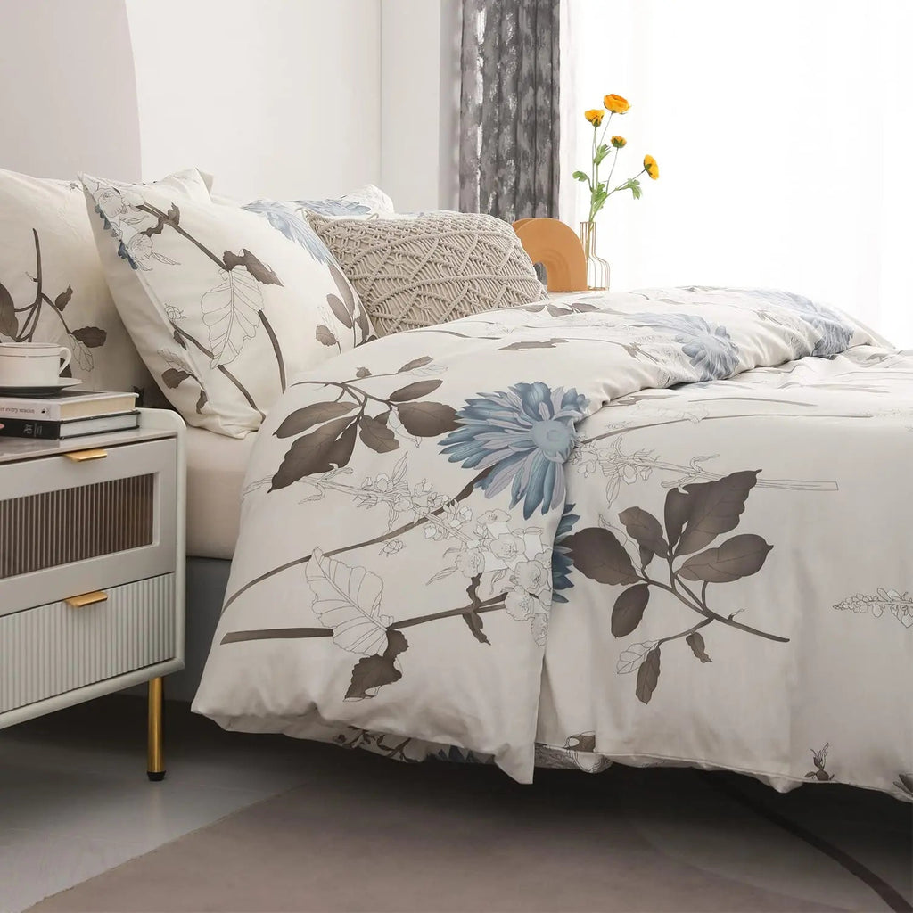 Luxe Botanical Floral 4-Piece Bedding Set