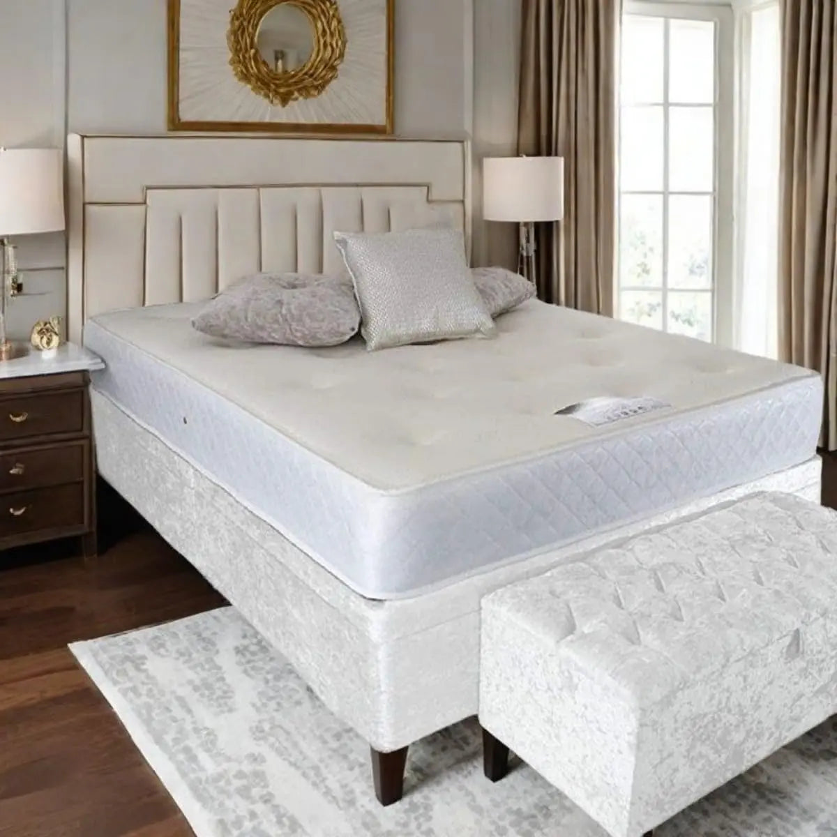 Velvet Bed Skirt With Wrap Design For Divan Frames And Base Edges