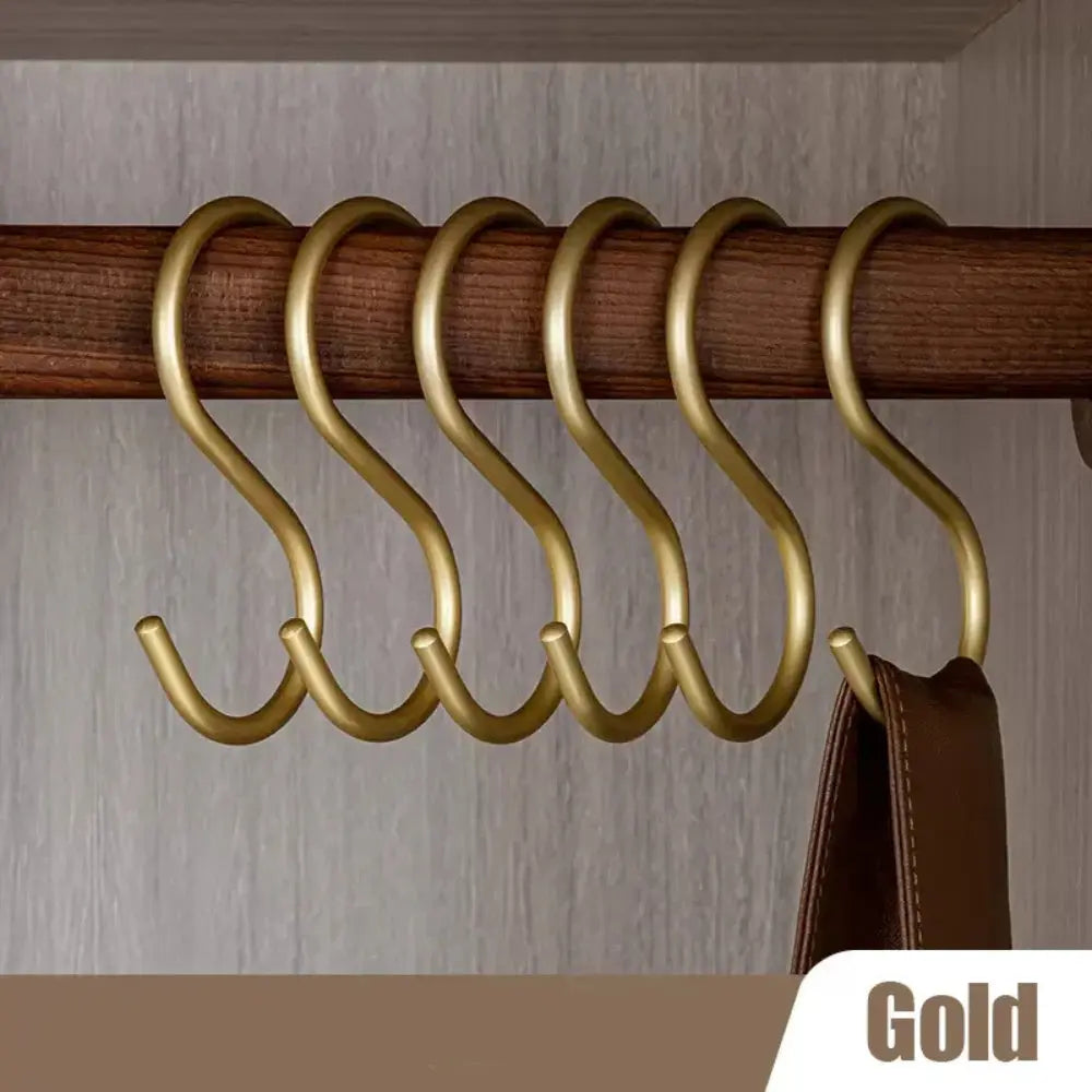 Multipurpose Aluminium S-Shaped Hooks Matte Finish, 5-Piece Set