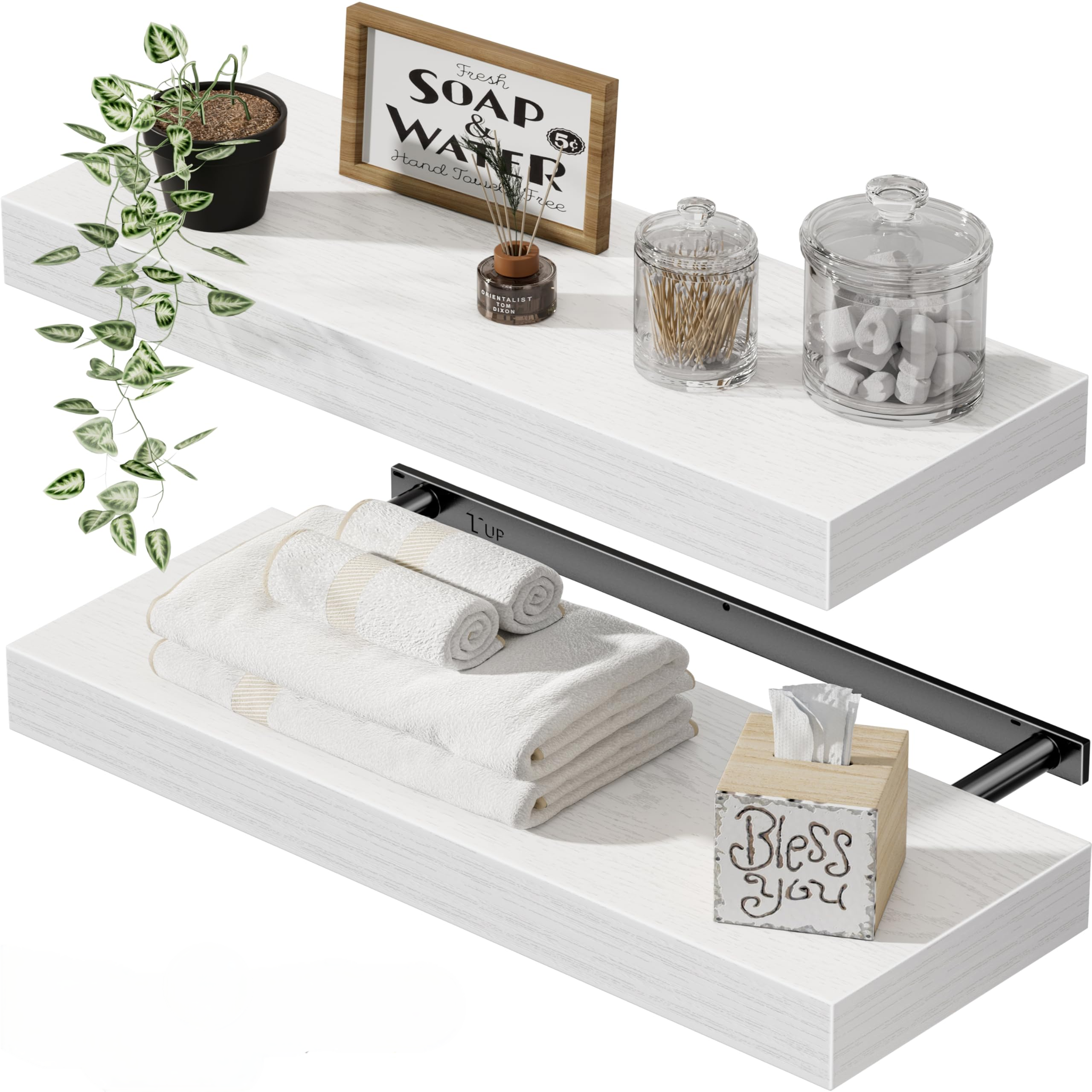 Floating Wood Shelf For Wall Display Decor