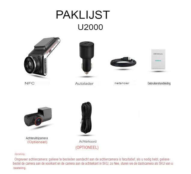 Duální kamera do auta - 4K přední a zadní - clona F1.8 - noční vidění - 24hodinový parkovací režim | meowbutter