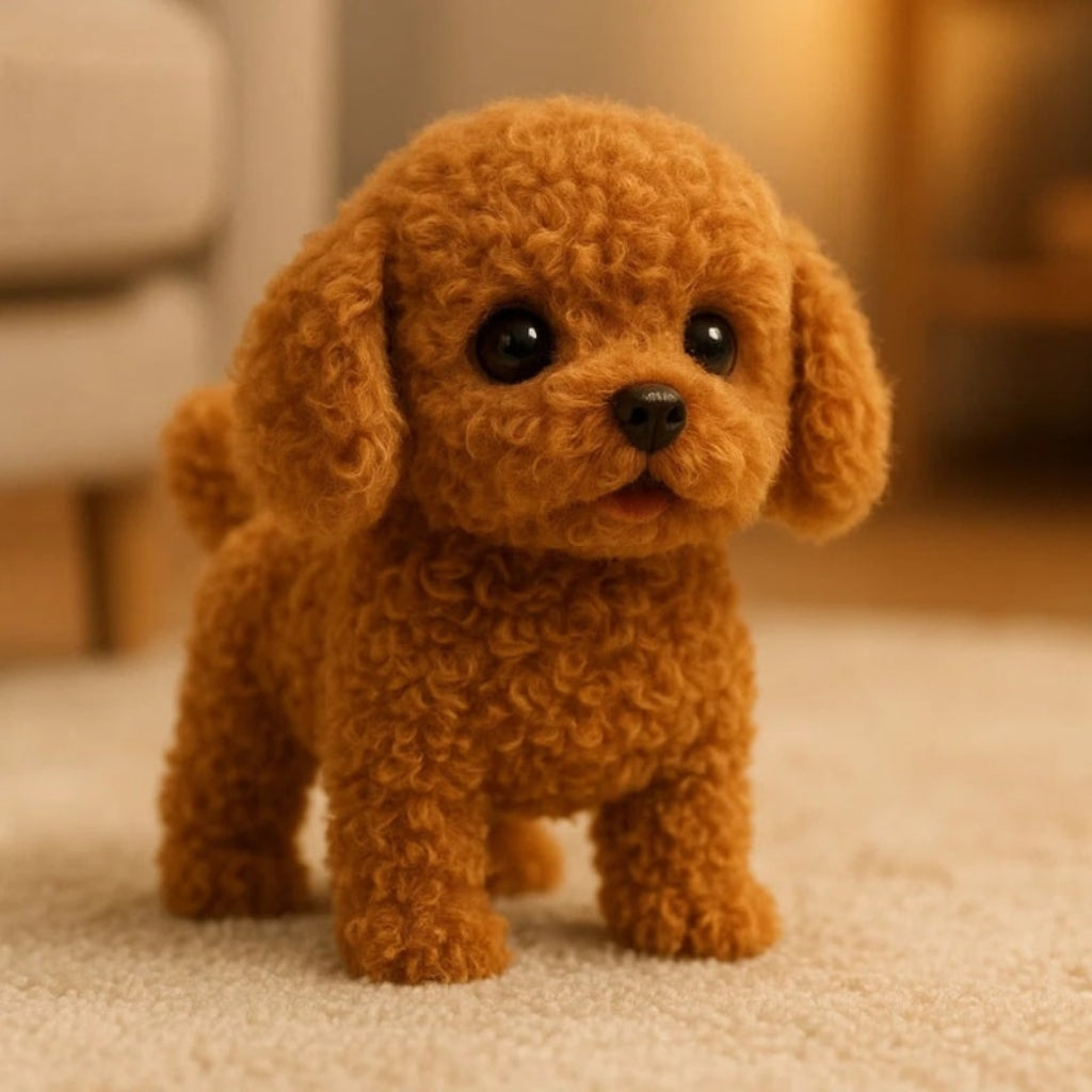 Juguete interactivo de peluche con forma de cachorro — Movimiento integrado, sonidos realistas