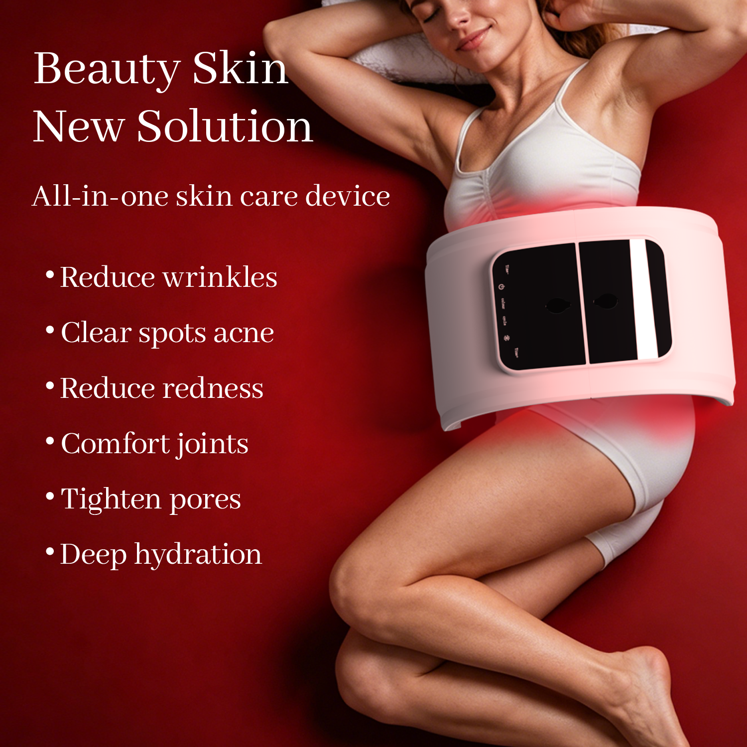Facial Light Therapy & Misting Panel for Skin Fatigue, Redness, and Daily Rejuvenation
