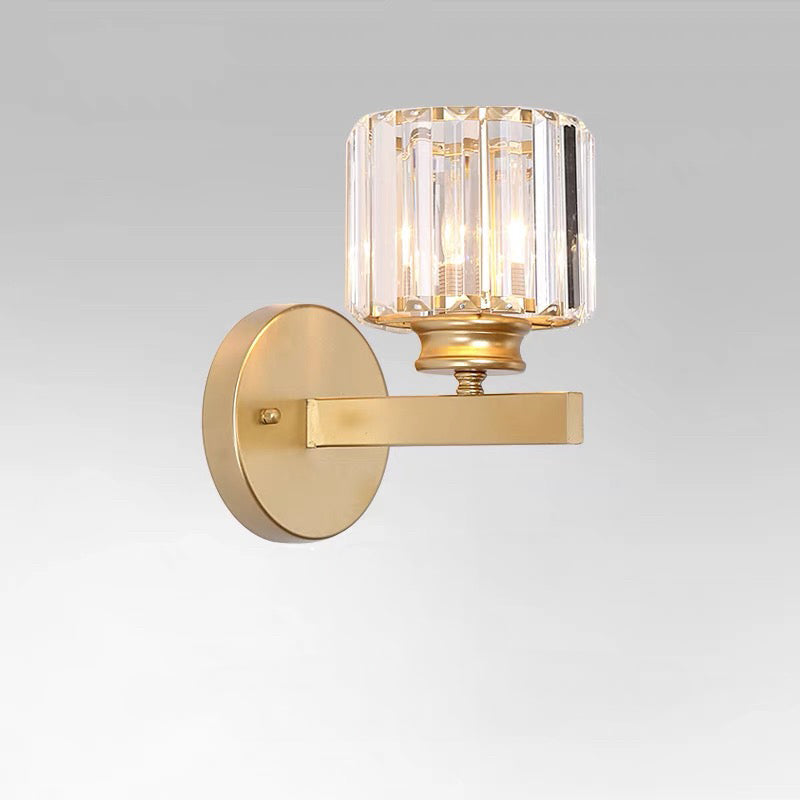 Lámpara de pared Crystal | Aplique moderno de vidrio y hierro | Meowbutter