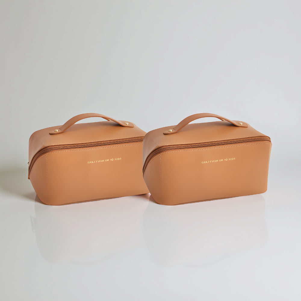 Large Capacity PU Shell Makeup Bag Hard Cosmetic Case