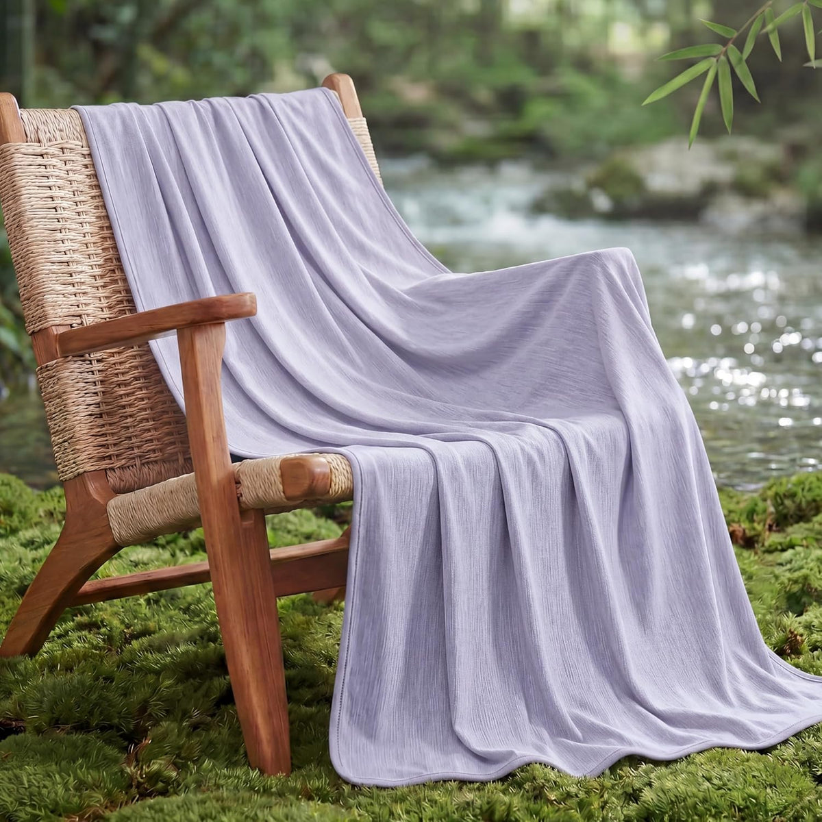 Cozy Comfort bambus-kølende plaid - let, temperaturregulerende