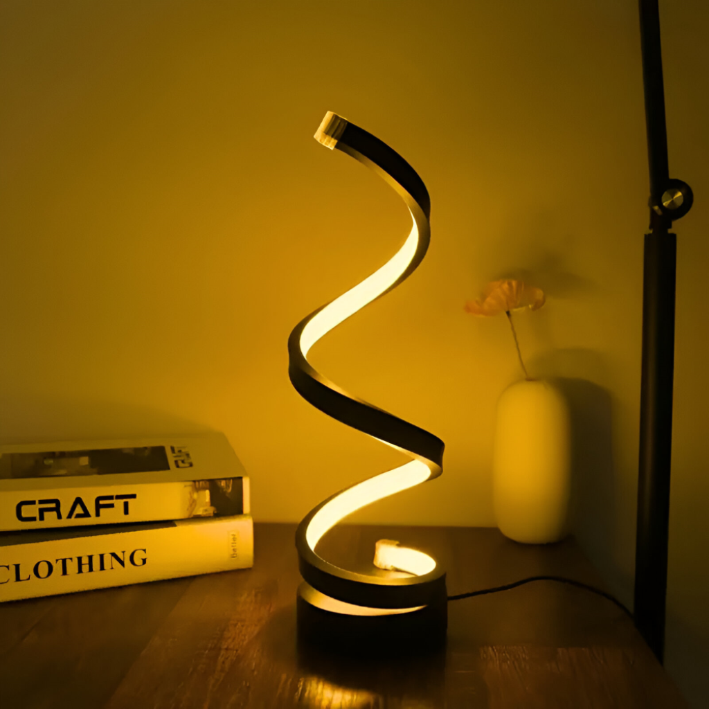 Lampada da scrivania LED nero opaco - controllo touch regolabile, braccio a molla avvolta, base con morsetto rinforzata