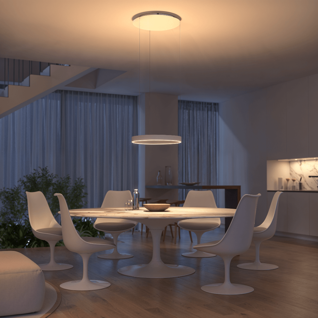 Contemporary LED Ceiling Light — Compact Flush Mount Panel Fixture