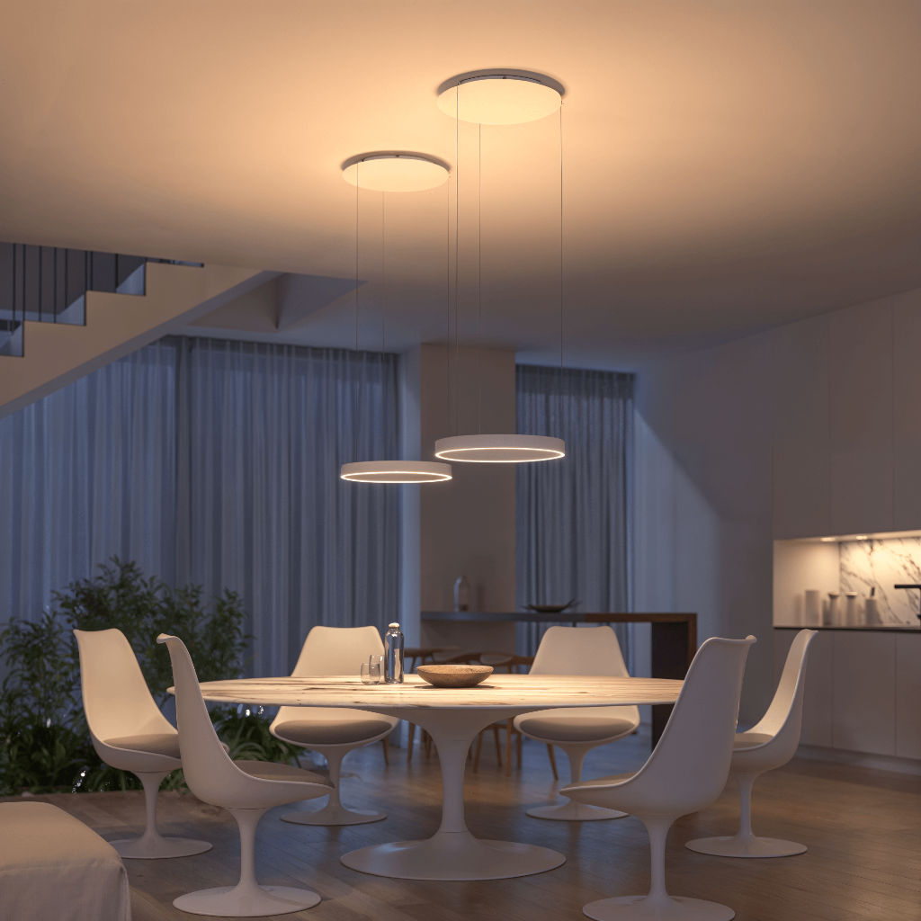 Contemporary LED Ceiling Light — Compact Flush Mount Panel Fixture