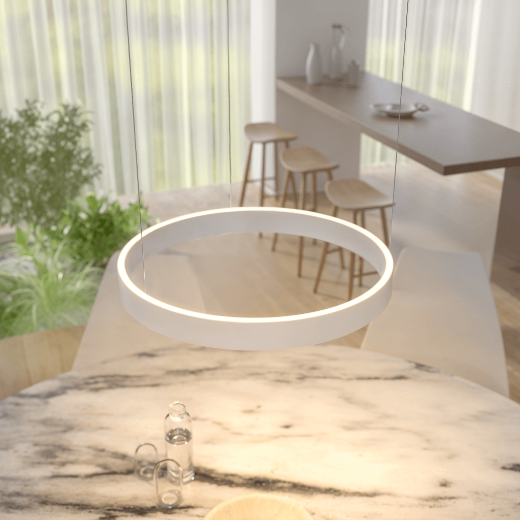 Contemporary LED Ceiling Light — Compact Flush Mount Panel Fixture