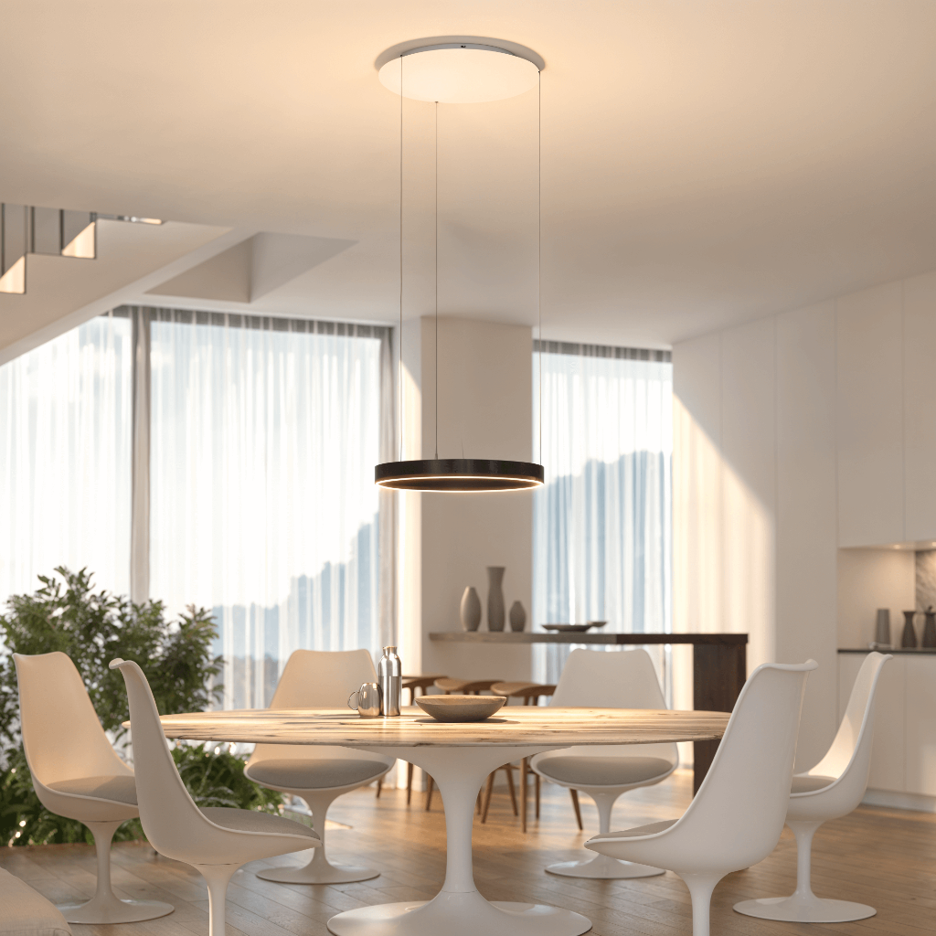 Contemporary LED Ceiling Light — Compact Flush Mount Panel Fixture