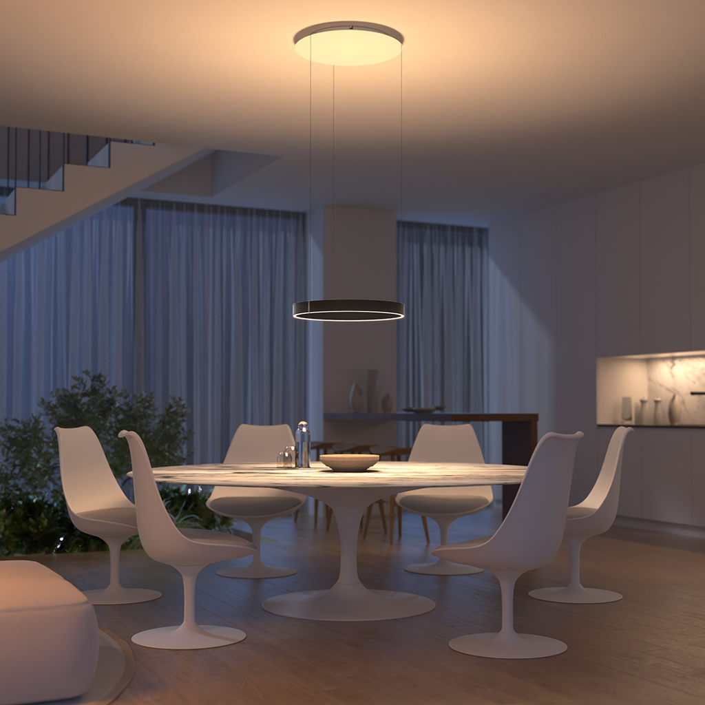 Contemporary LED Ceiling Light — Compact Flush Mount Panel Fixture