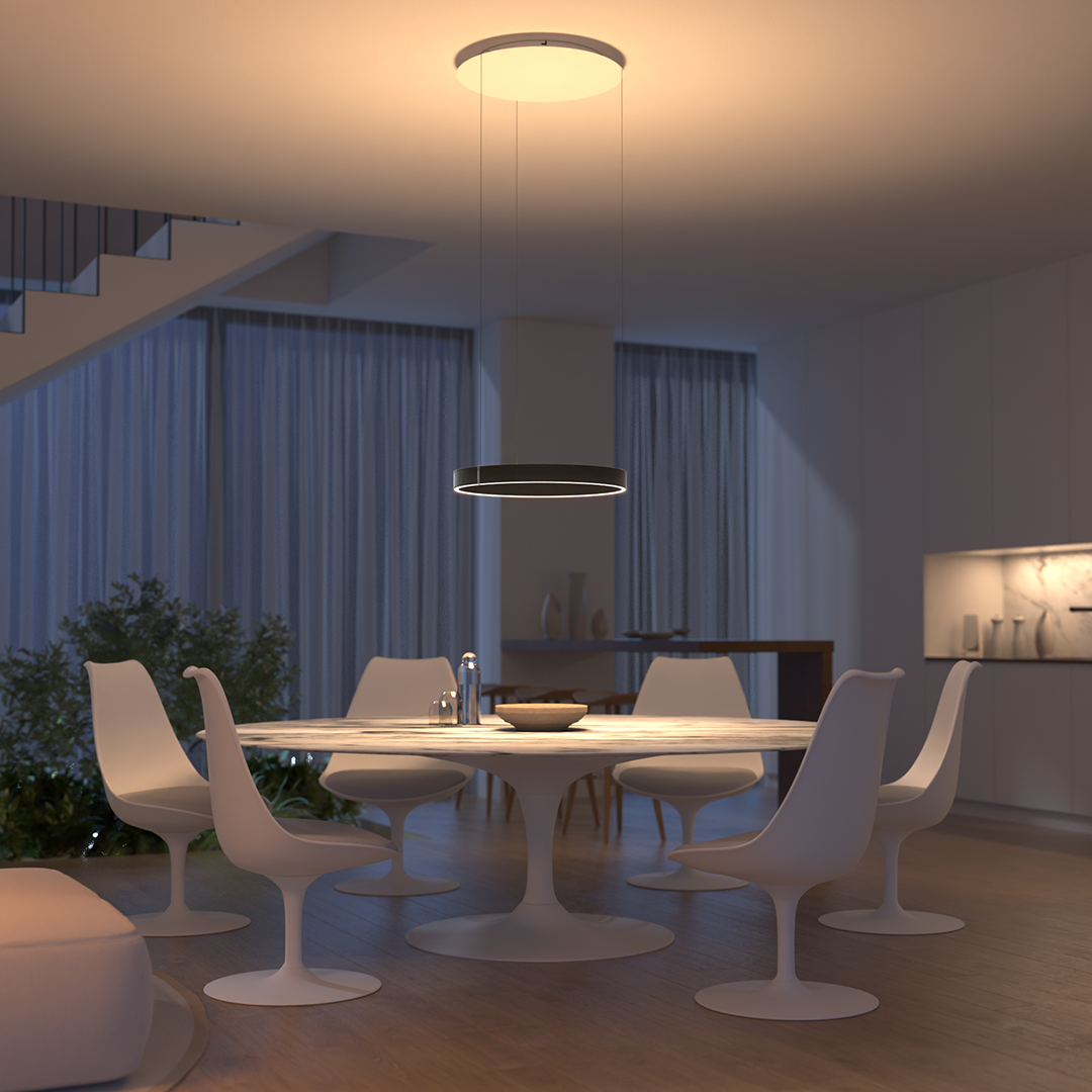 Contemporary LED Ceiling Light — Compact Flush Mount Panel Fixture