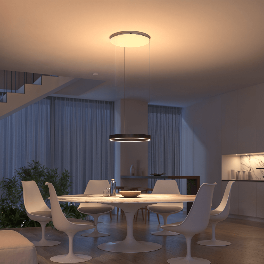 Contemporary LED Ceiling Light — Compact Flush Mount Panel Fixture